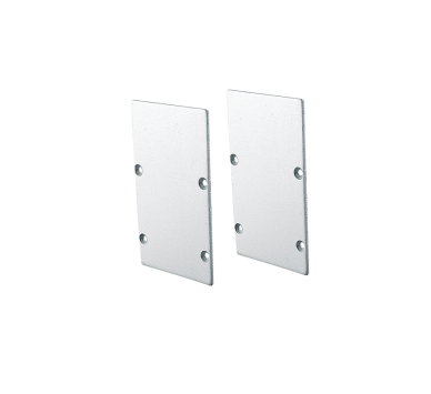 SET OF METAL END CAPS FOR PROFILE P288, 2 PCS WITHOUT HOLE