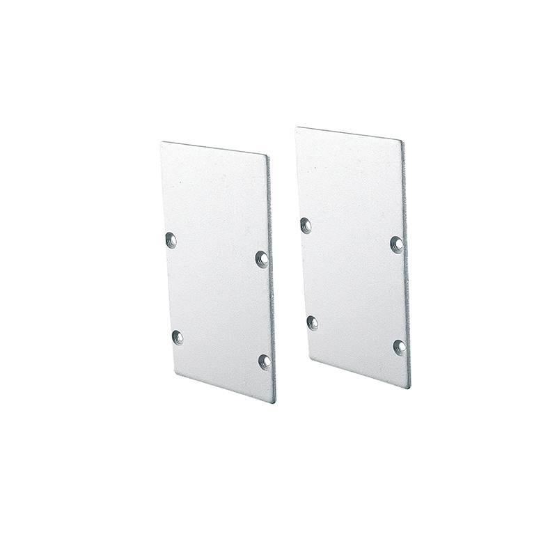 SET OF METAL END CAPS FOR PROFILE P288, 2 PCS WITHOUT HOLE