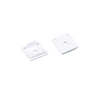SET OF WHITE PLASTIC END CAPS FOR P28N, 2PCS WITH HOLE