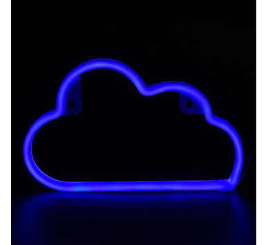ΣΥΝΝΕΦΟ, 48 NEON LED ΛΑΜΠΑΚΙΑ ΜΕ ΜΠΑΤΑΡΙΑ (3xAA)/USB, ΜΠΛΕ, IP20, 29.5x2x18.5cm