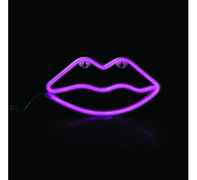 ΧΕΙΛΗ, 50 NEON LED ΛΑΜΠΑΚΙΑ ΜΕ ΜΠΑΤΑΡΙΑ (3xΑΑ)/USB, ΡΟΖ, IP20, 15*2.3*36