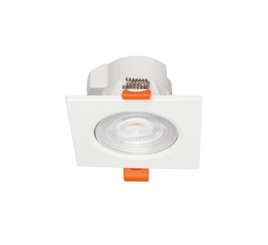 SQUARE LED SPOTLIGHT 7W SWITCH 3000-4000-6000K SMD 230V 40° Ra80 PRE-SET UP 3000K