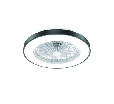 ΑΝΕΜΙΣΤΗΡΑΣ ΟΡΟΦΗΣ ΠΛΑΦΟΝΙΕΡΑ ΜΑΥΡΗ DIMMABLE DC22W Φ50 7 ΔΙΑΦΑΝH ABS ΠΤΕΡΥΓΙΑ ΤΗΛΕΧΕΙΡΙΣΤΗΡΙΟ