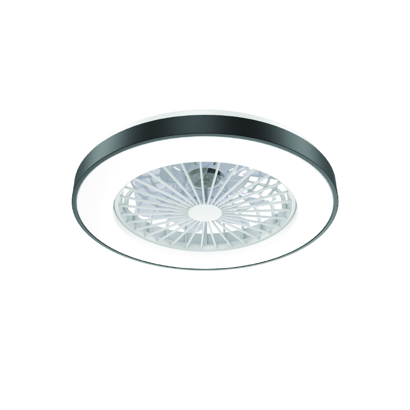ΑΝΕΜΙΣΤΗΡΑΣ ΟΡΟΦΗΣ ΠΛΑΦΟΝΙΕΡΑ SMART ΜΑΥΡΗ DIMMABLE DC22W Φ50 7 ΔΙΑΦΑΝH ABS ΠΤΕΡΥΓΙΑ ΤΗΛΕΧΕΙΡΙΣΤΗΡΙΟ