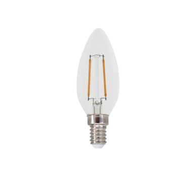 LED FILAMENT E14 C35 2W 4000K 230V AC 260LM RA80 30000H 360°