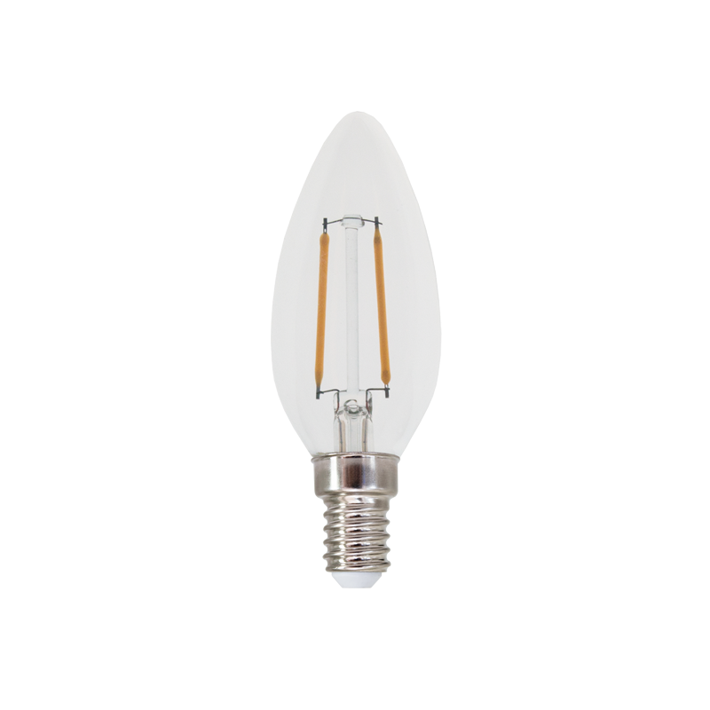 LED FILAMENT E14 C35 2W 4000K 230V AC 260LM RA80 30000H 360°