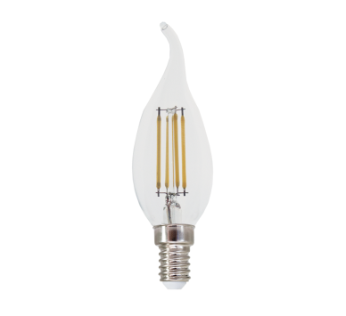 LED FILAMENT E14 C35 4W TIP 4000K 230V AC 490LM RA80 30000H 360°