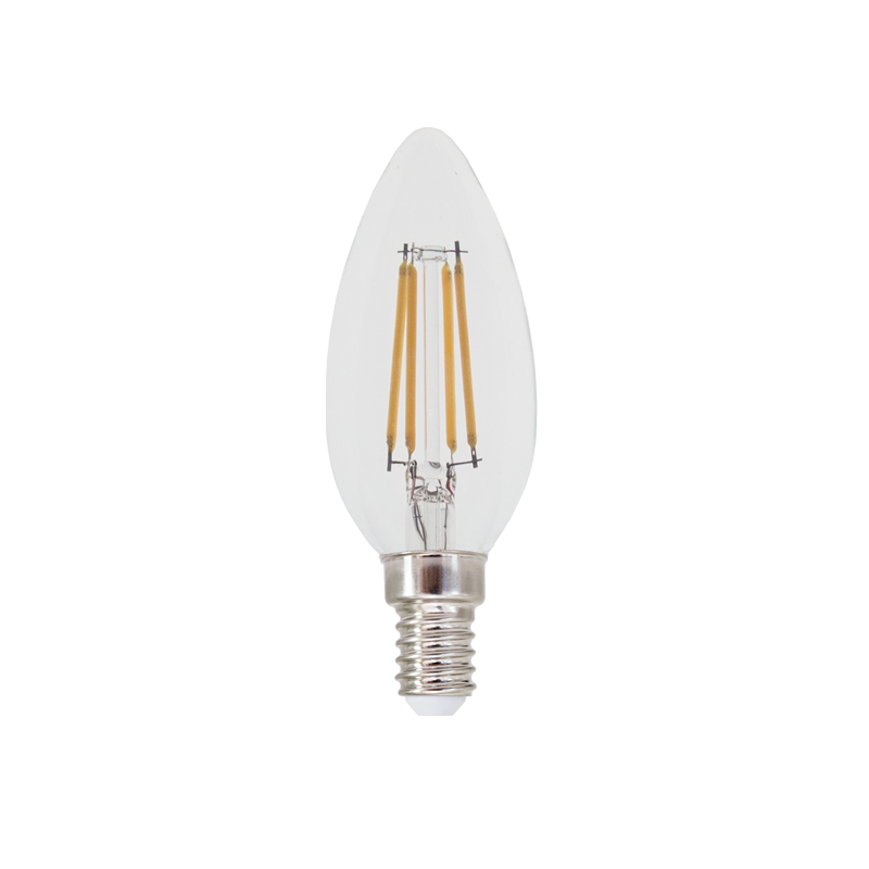LED FILAMENT E14 STEP-DIM C35 4W 2700K 230V AC 570LM RA80 30000H 360°