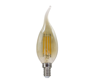 LED FILAMENT E14 STEP-DIM C35 4W TIP AMBER 2700K 230V AC 500LM RA80 30000H 360°