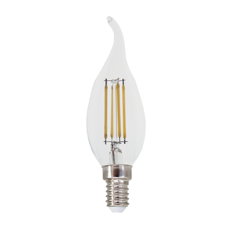LED FILAMENT E14 C35 4W TIP 2700K 230V AC 480LM RA80 30000H 360°