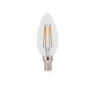 LED FILAMENT E14 C35 4W 2700K 230V AC 480LM RA80 30000H 360°