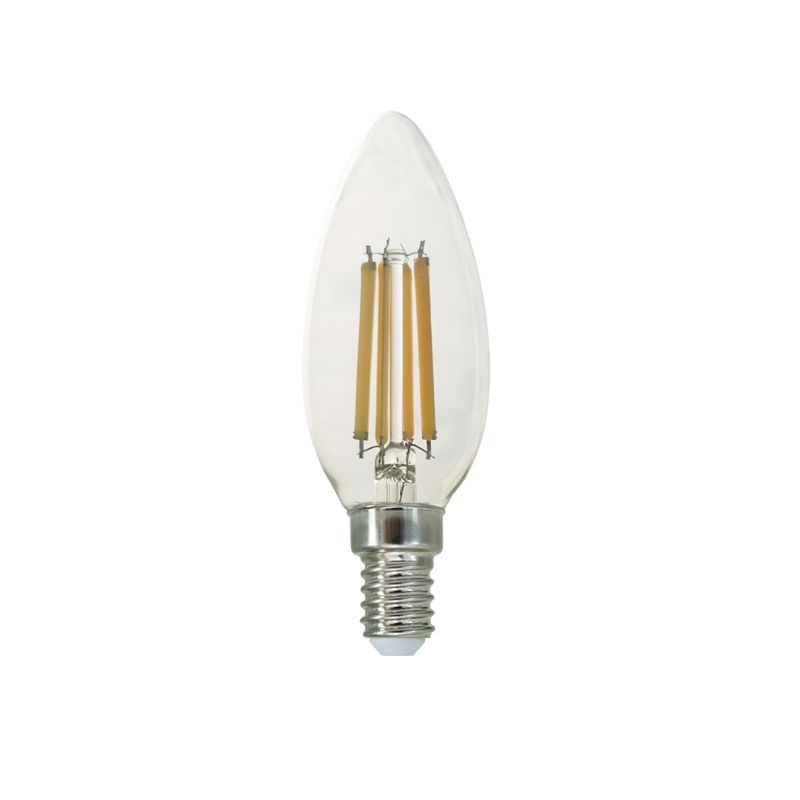 LED FILAMENT E14 C35 7W 2700K 230V AC 860LM RA80 30000H 360°