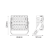 LED HIGH POWER FLOOD LUMINAIRE 240W, 37200LM, 5000K, 60°, 230V AC , IP66, IK10