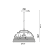 NETTO ΚΡΕΜΑΣΤΟ Φ/Σ 3ΧΕ27 ΡΑΤΑΝ+ΛΕΥΚΟ ΜΕΤΑΛΛΟ D46XH120CM ZORBAS