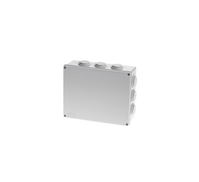 240X190X90 SURF BOX 12 STEPPED GLANDS IP54