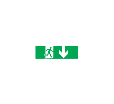 ARROW DOWN STICKER FOR EXIT/EMERGENCY LIGHTING