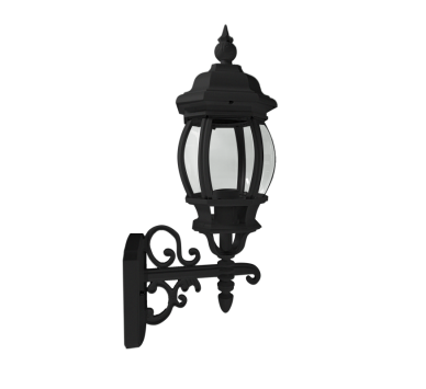 ΦΑΝΑΡΙ ΕΠΙΤΟΙΧΟ ΜΑΥΡΟ ΙΡ44 Ε27 max.60W  RAL C0026