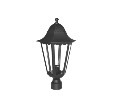 ΦΑΝΑΡΙ ΚΟΛΩΝΑΣ ΜΑΥΡΟ ΜΑΤ RAL9005M  23.5Χ44,5cm Φ60