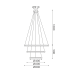 ΚΡΕΜΑΣΤΟ Φ/Σ LED 60W 4800LM CCT IP20   ΜΑΥΡΟ ΜΕΤΑΛΛΙΚΟ + ΑΚΡΥΛΙΚΟ