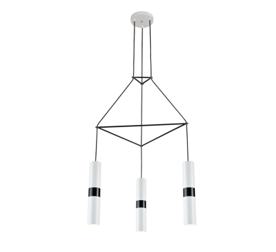 NETTO ΚΡΕΜΑΣΤΟ Φ/Σ 3XGU10 ΛΕΥΚΟ ΜΕΤΑΛΛΙΚΟ 56X49XH150CM DA VINCI
