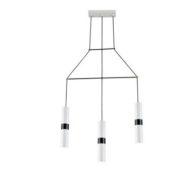 NETTO ΚΡΕΜΑΣΤΟ Φ/Σ 3XGU10 ΛΕΥΚΟ ΜΕΤΑΛΛΙΚΟ 66X8XH150CM DA VINCI