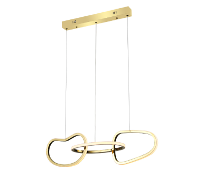 ΚΡΕΜΑΣΤΟ Φ/Σ LED 42W 3300LM CCT IP20  ΧΡΥΣΟ ΑΤΣΑΛΙ + ΑΚΡΥΛΙΚΟ