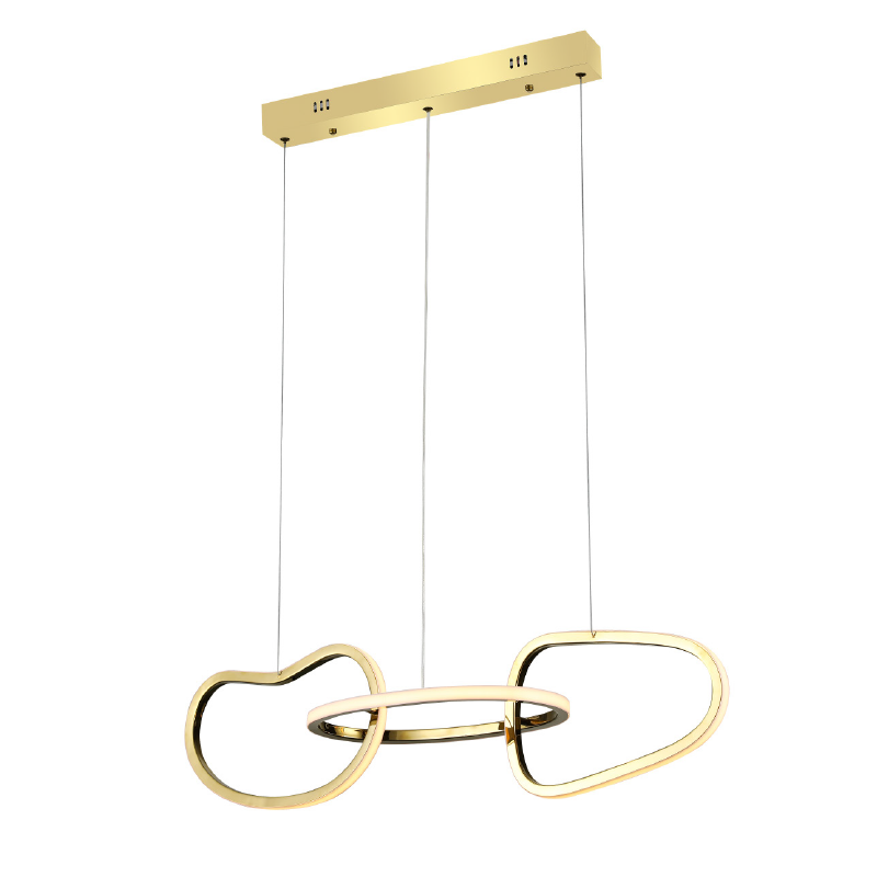 ΚΡΕΜΑΣΤΟ Φ/Σ LED 42W 3300LM CCT IP20  ΧΡΥΣΟ ΑΤΣΑΛΙ + ΑΚΡΥΛΙΚΟ