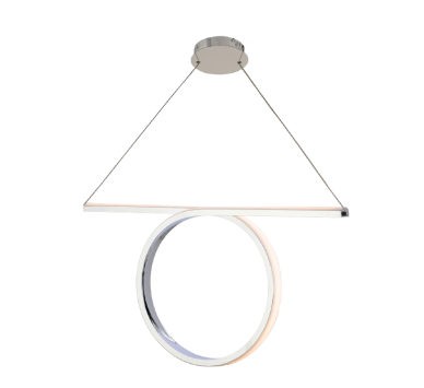 NETTO ΚΡΕΜΑΣΤΟ Φ/Σ LED 32W 3000K 1920LM ΧΡΩΜΙΟ ΑΛΟΥΜΙΝΙΟ 64Χ17ΧΗ120CM ZERO