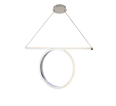 NETTO ΚΡΕΜΑΣΤΟ Φ/Σ LED 43W 3000K 2580LM ΧΡΩΜΙΟ ΑΛΟΥΜΙΝΙΟ 88Χ17ΧΗ120CM ZERO