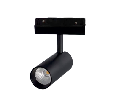 ΜΑΥΡΟ ΜΑΤ ΜΑΓΝΗΤΙΚΟ ΣΠΟΤ 48V DC 12W 3000K 750LM 36° OSRAM RA90 Φ50*110MM