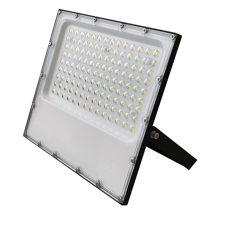 LED SMD BLACK FLOOD LUMINAIRE IP65 100W 6000K 12000Lm 100-277V AC RA80 IK08 5YRS BREATHING VALVE
