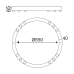 NETTO ΟΡΟΦΗΣ Φ/Σ LED 36W COB ΜΑΥΡΟ ΑΛΟΥΜΙΝΙΟ 3000K 3240LM D65ΧΗ6,5CM MAGNETO