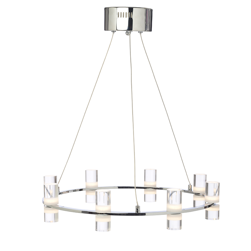 NETTO ΚΡΕΜΑΣΤΟ Φ/Σ LED2835 32W ΧΡΩΜΙΟ ΑΛΟΥΜΙΝΙΟ 3000Κ 2880LM D52XH131.5M IONIAN