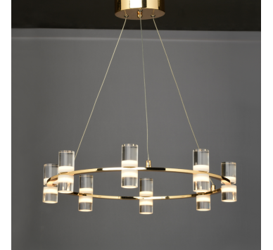 NETTO ΚΡΕΜΑΣΤΟ Φ/Σ LED2835 32W ΧΡΥΣΟ ΑΛΟΥΜΙΝΙΟ 3000Κ 2880LM D52XH131.5CM IONIAN