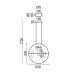 NETTO ΚΡΕΜΑΣΤΟ Φ/Σ LED2835 12W ΧΡΥΣΟ ΑΛΟΥΜΙΝΙΟ 3000Κ 1080LM D53XH173CM IONIAN