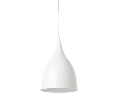 ΜΕΤΑΛΛΙΚΗ ΚΑΜΠΑΝΑ 1ΧΕ27 ΛΕΥΚΗ Φ17χΗ23cm ROXANNE