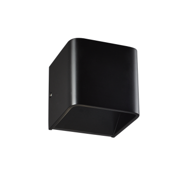 ΕΠΙΤΟΙΧΙΟ Φ/Σ LED ΜΑΥΡΟ UP-DOWN CUBE 1X3W 230V 3000K 30000hr NEPHELE