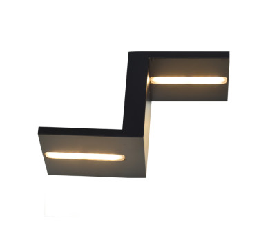 NETTO ΕΠΙΤΟΙΧΙΟ Φ/Σ LED UPSIDE TETRIS ΜΑΥΡΟ 2Χ4W 230V 3000K 30000h