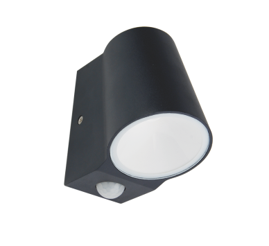 LED COB WALL SENSOR LUMINAIRE 6W 400LM 100° 230V AC 3.000K DARK GREY CRI80 IP54 30.000HRS