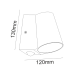 LED COB WALL SENSOR LUMINAIRE 6W 400LM 100° 230V AC 3.000K DARK GREY CRI80 IP54 30.000HRS