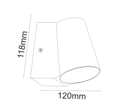 LED COB WALL LUMINAIRE 6W 400LM 100° 230V AC 3.000K DARK GREY CRI80 IP54 30.000HRS