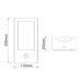 LED SMD WALL SENSOR LUMINAIRE 7W 350LM 170° 230V AC 3.000K DARK GREY CRI80 IP54 30.000HRS