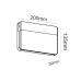 LED SMD WALL LUMINAIRE 13W 650LM 120° 230V AC 3.000K DARK GREY CRI80 IP65 30.000HRS