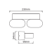 LED SMD WALL LUMINAIRE 13W 630LM 100° 230V AC 3.000K DARK GREY CRI80 IP54 30.000HRS