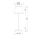 LED SMD TABLE BATTERY LUMINAIRE 2W 170LM  3.000K DARK GREY 360°  CRI80 IP54