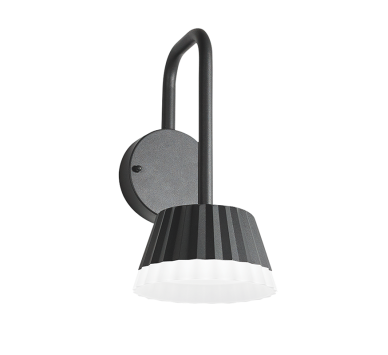 LED SMD WALL LUMINAIRE 10W 400LM 85° 230V AC 3.000K DARK GREY CRI80 IP54 30.000HRS