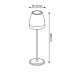 LED SMD TABLE BATTERY LUMINAIRE 2W 150LM 38° 3.000K DARK GREY CRI80 IP54