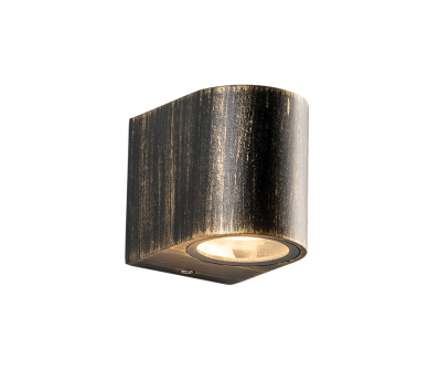 GU10 WALL LUMINAIRE 230V AC GOLDEN BLACK IP65 MAX.35W