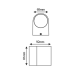 GU10 WALL LUMINAIRE 230V AC MATT WHITE IP65 MAX.35W