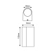 GU10 WALL LUMINAIRE 230V AC GOLDEN BLACK IP65 MAX.2X35W